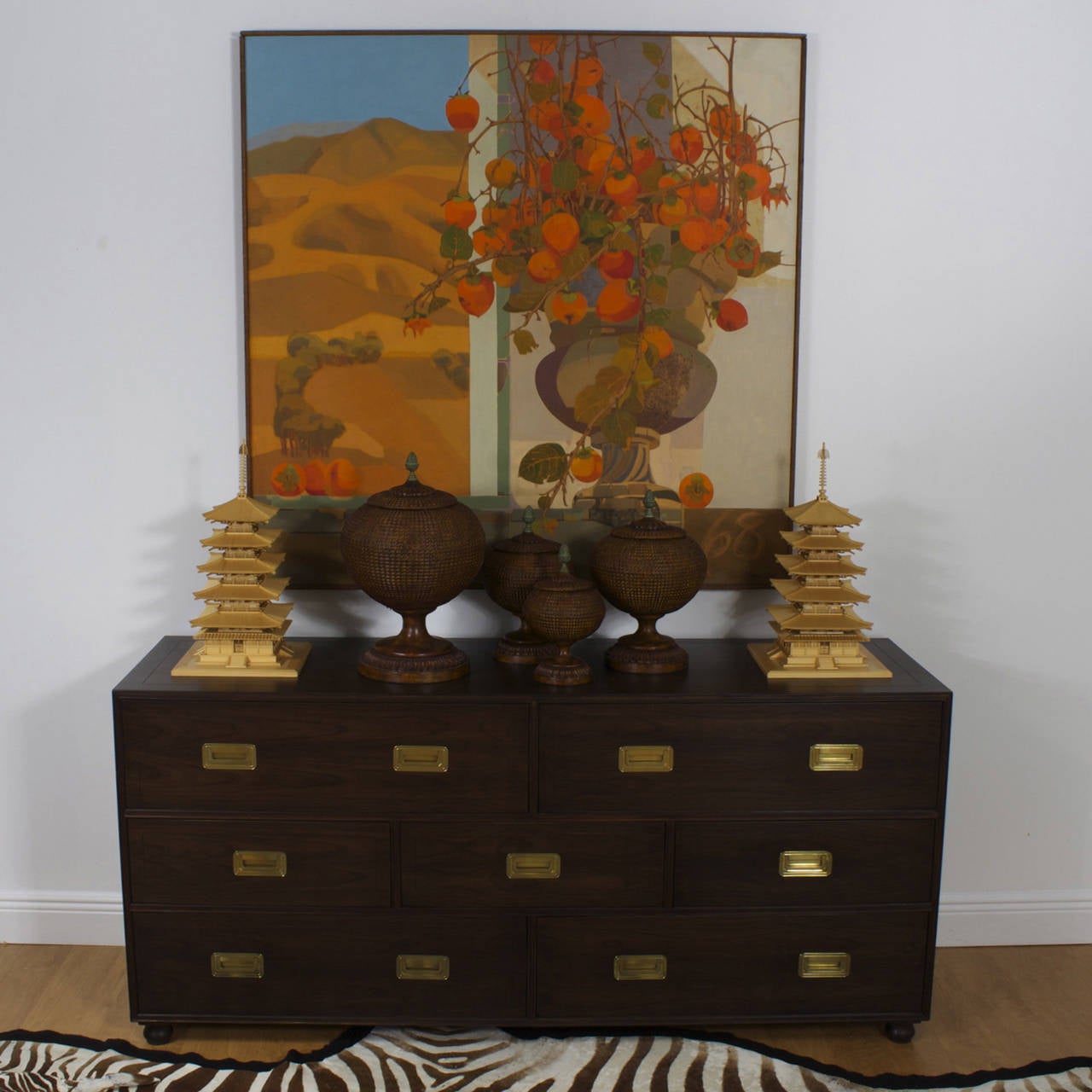 20th Century Pair of Baker Campaign Style Chests