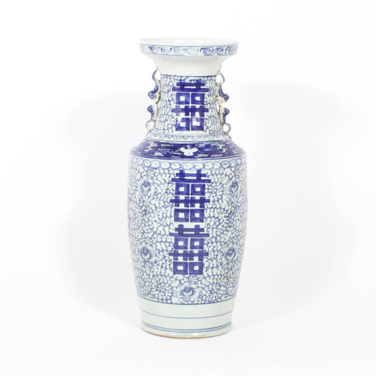 large blue and white chinese vases