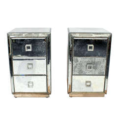 Pair of Mirrored Chests, Tables or Night Stands