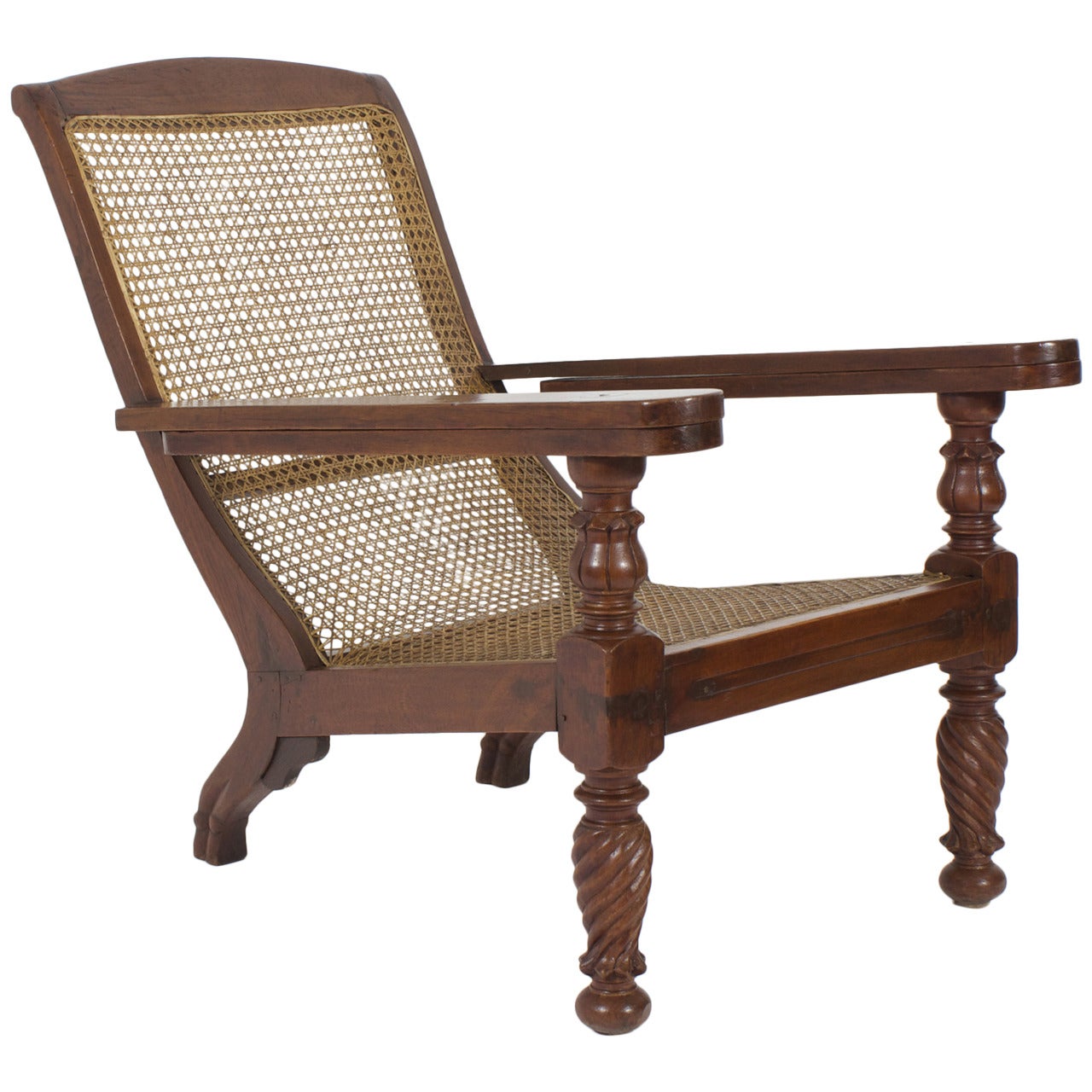 19th Century Anglo-Indian Mahogany Plantation Chair