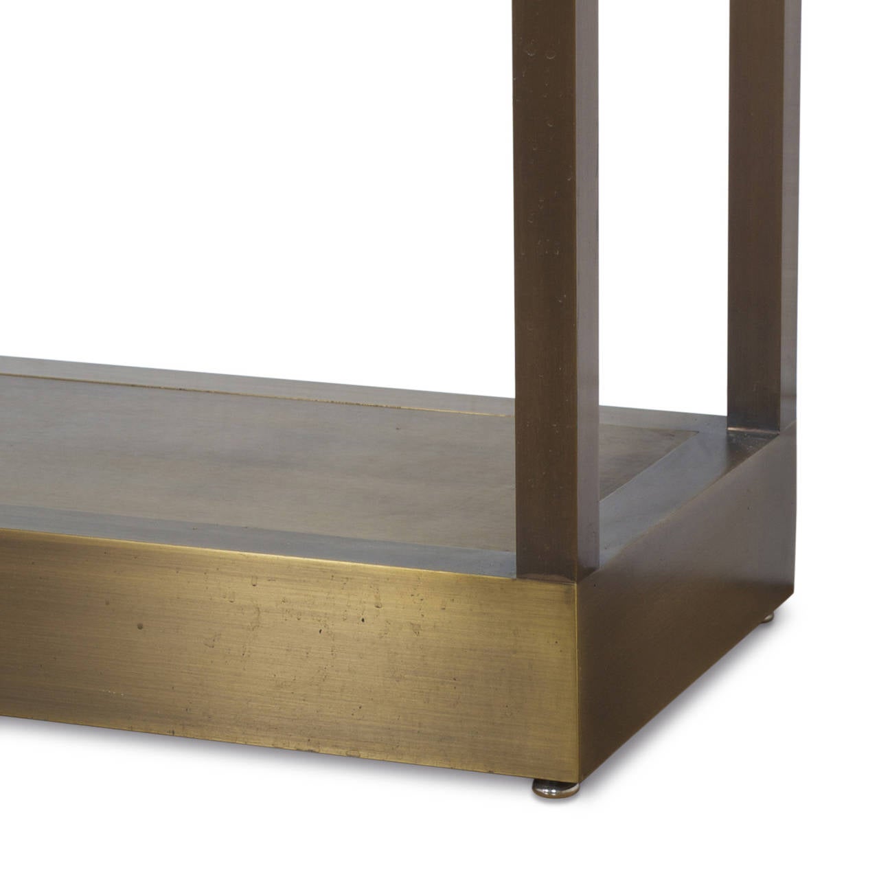 Midcentury Brass and Glass Etegere 1