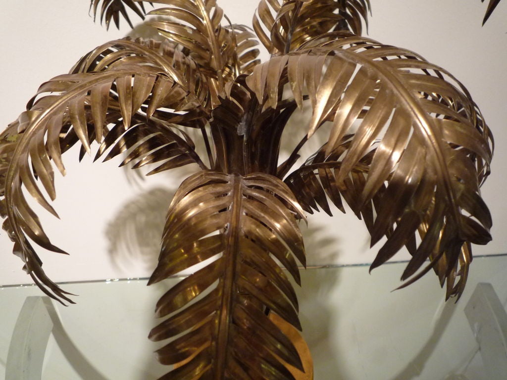 Late 20th Century Brass Banana and Palm Trees