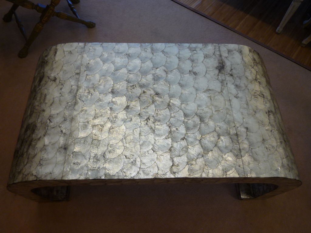 A well designed capiz shell cocktail or coffee table.