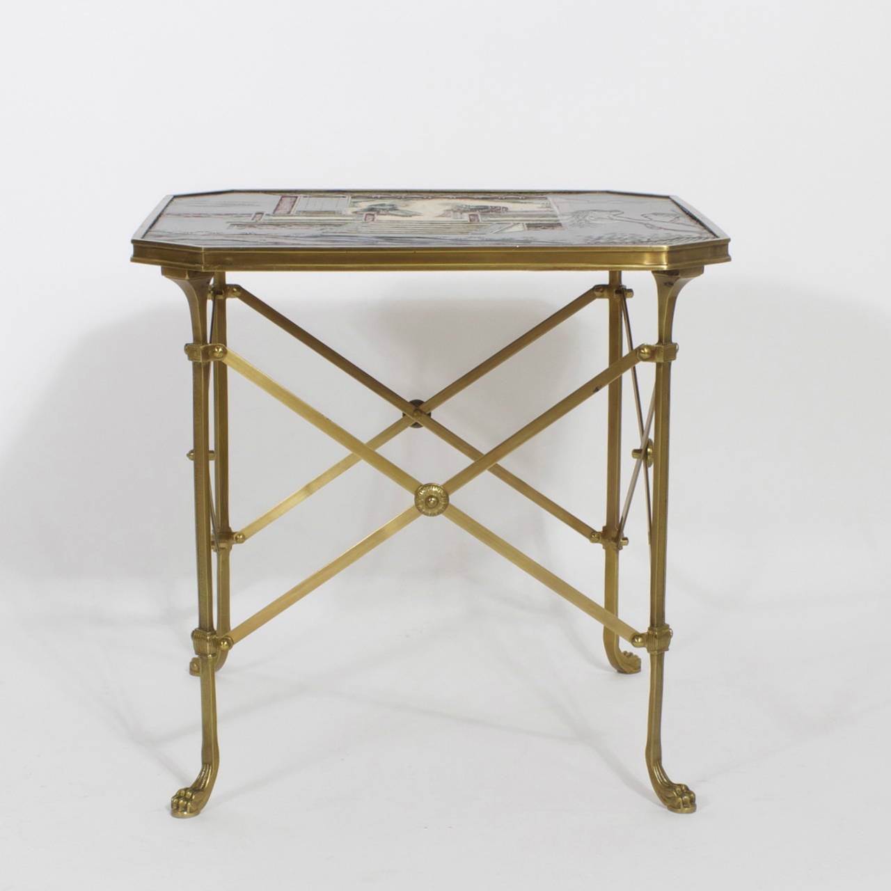 French Pair of Neoclassical Style Chinoiserie Tables in the Jansen Manner
