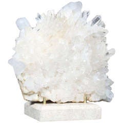 Rock Crystal Geode on Stand