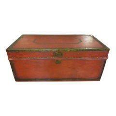 Chinese Export Camphor Wood Red Box