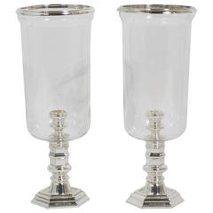 Pair of Ralph Lauren Hurricane Candleholders