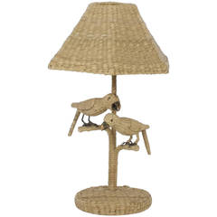 Mario Torres Wicker Table Lamp