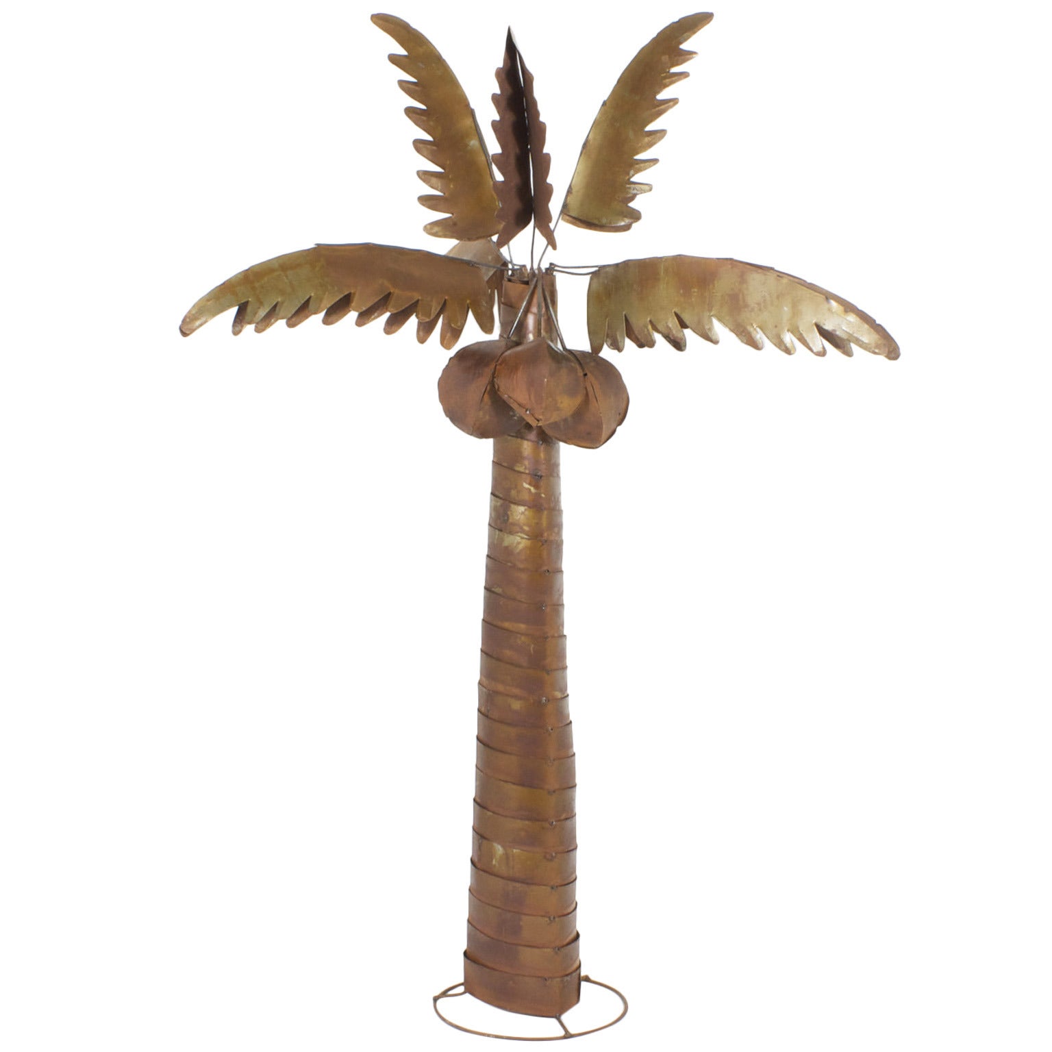 Lifesize Rustic Palm Tree with Coconuts