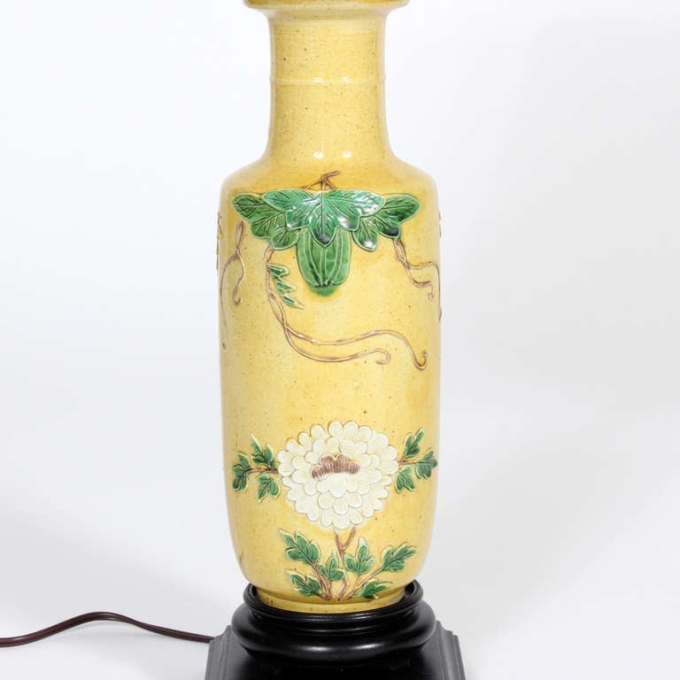 Chinese Export Pair of Chinese Wang Bing Rong Vase Lamps