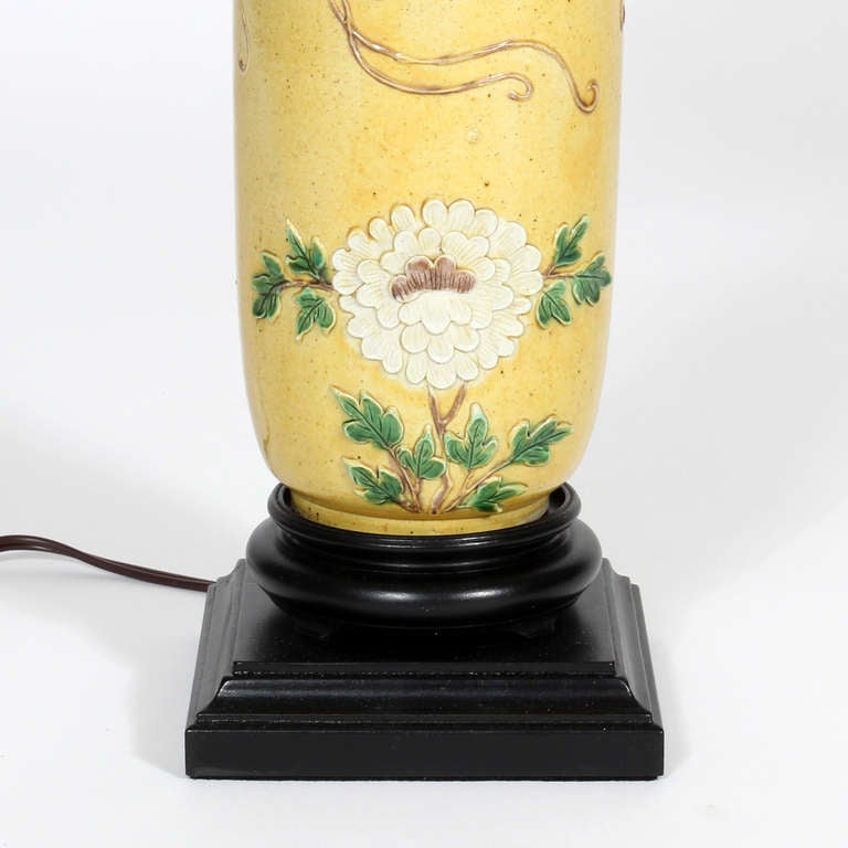 Pair of Chinese Wang Bing Rong Vase Lamps In Good Condition In Palm Beach, FL