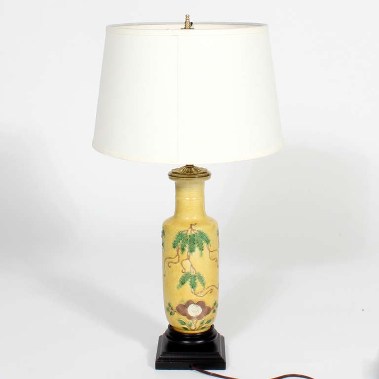 20th Century Pair of Chinese Wang Bing Rong Vase Lamps