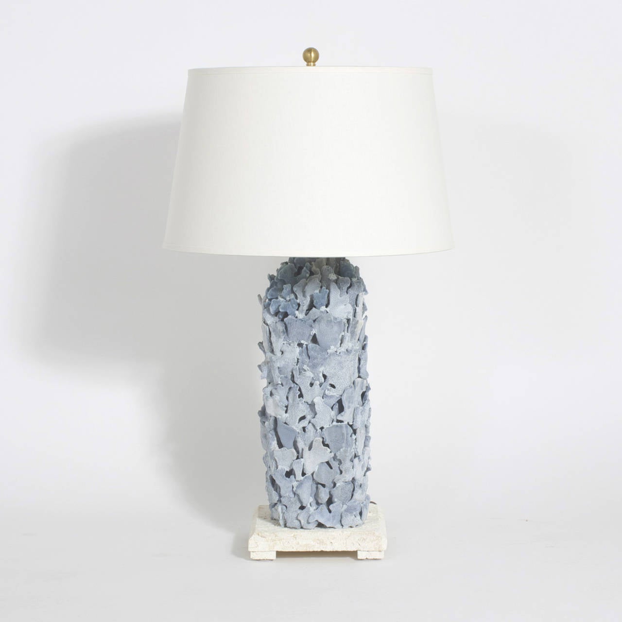 Pair of organic Coral table lamps made from authentic Natural Blue Coral and repurposed by F.S. Henemader. These are one of a kind stylish lamps with pure form with the perfect proportions and coquina bases. Mother Nature would be proud.

 and