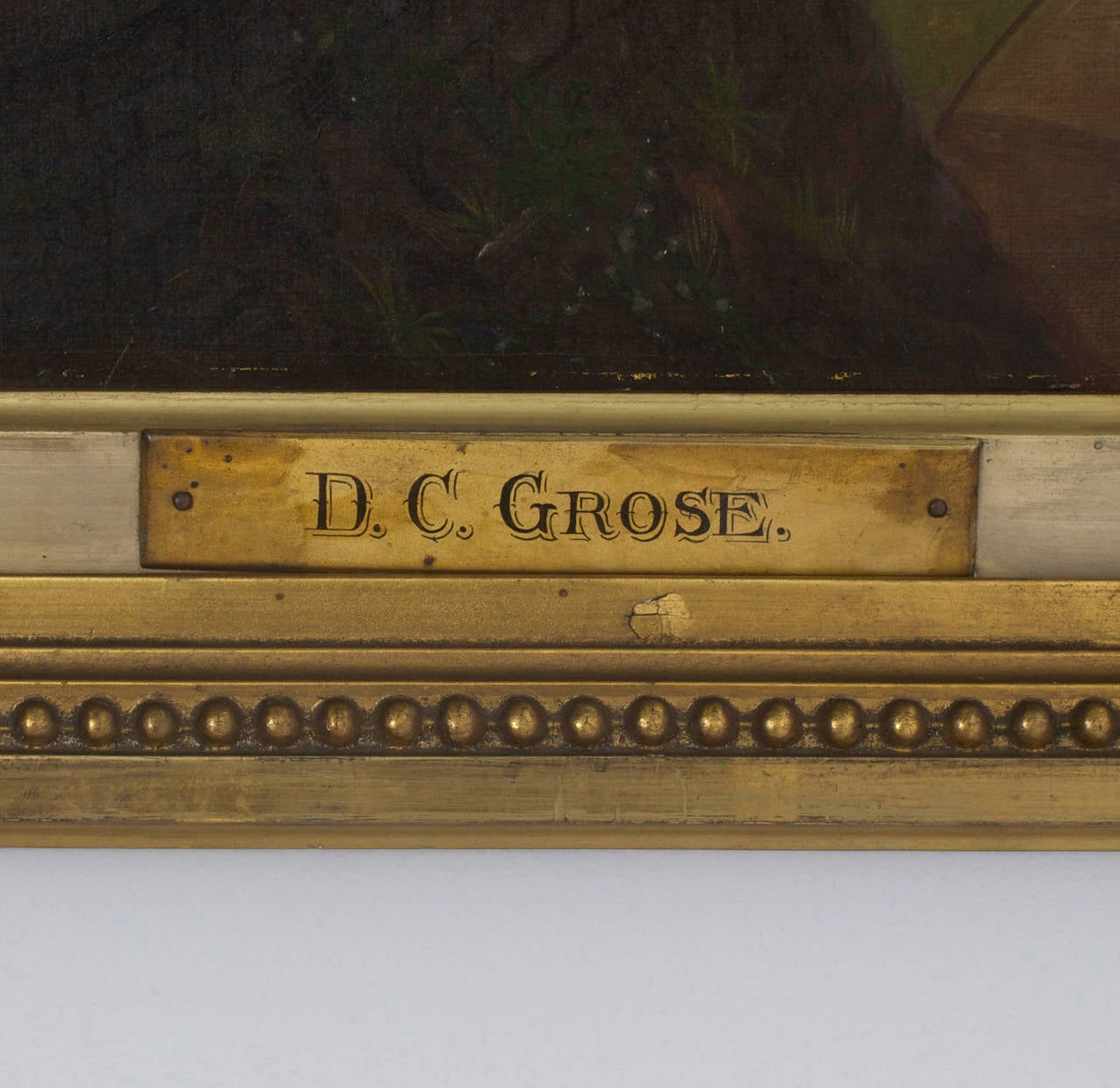 19th Century D.C. Grose Painting of an Indian Scene
