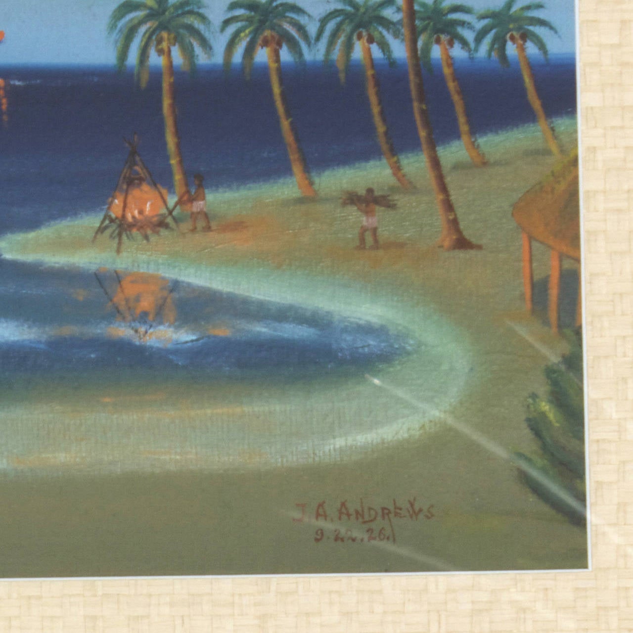 20th Century Tropical Watercolor Painting