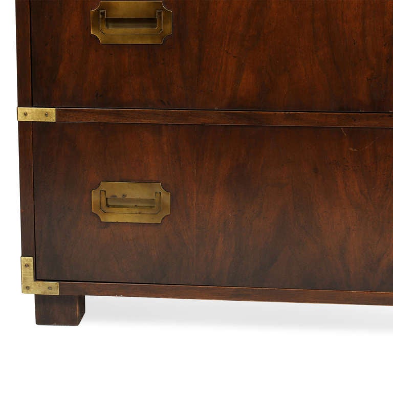 Late 20th Century Tall 2 Part Baker Campaign Chest