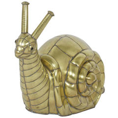 Vintage Bustamante Brass Snail