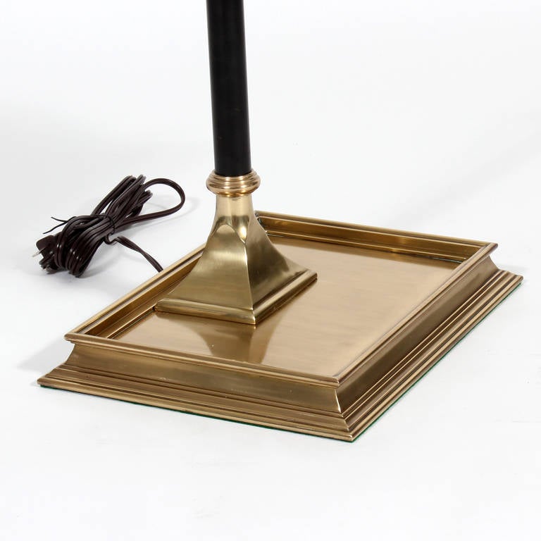 Late 20th Century Large Rectangular Brass Desk Lamp with Fist