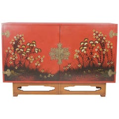 Vintage Modern Red Cabinet