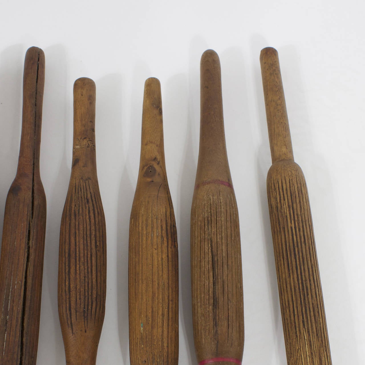A Collection of 9 Turned and Carved Rolling Pins from India For Sale at 1stdibs