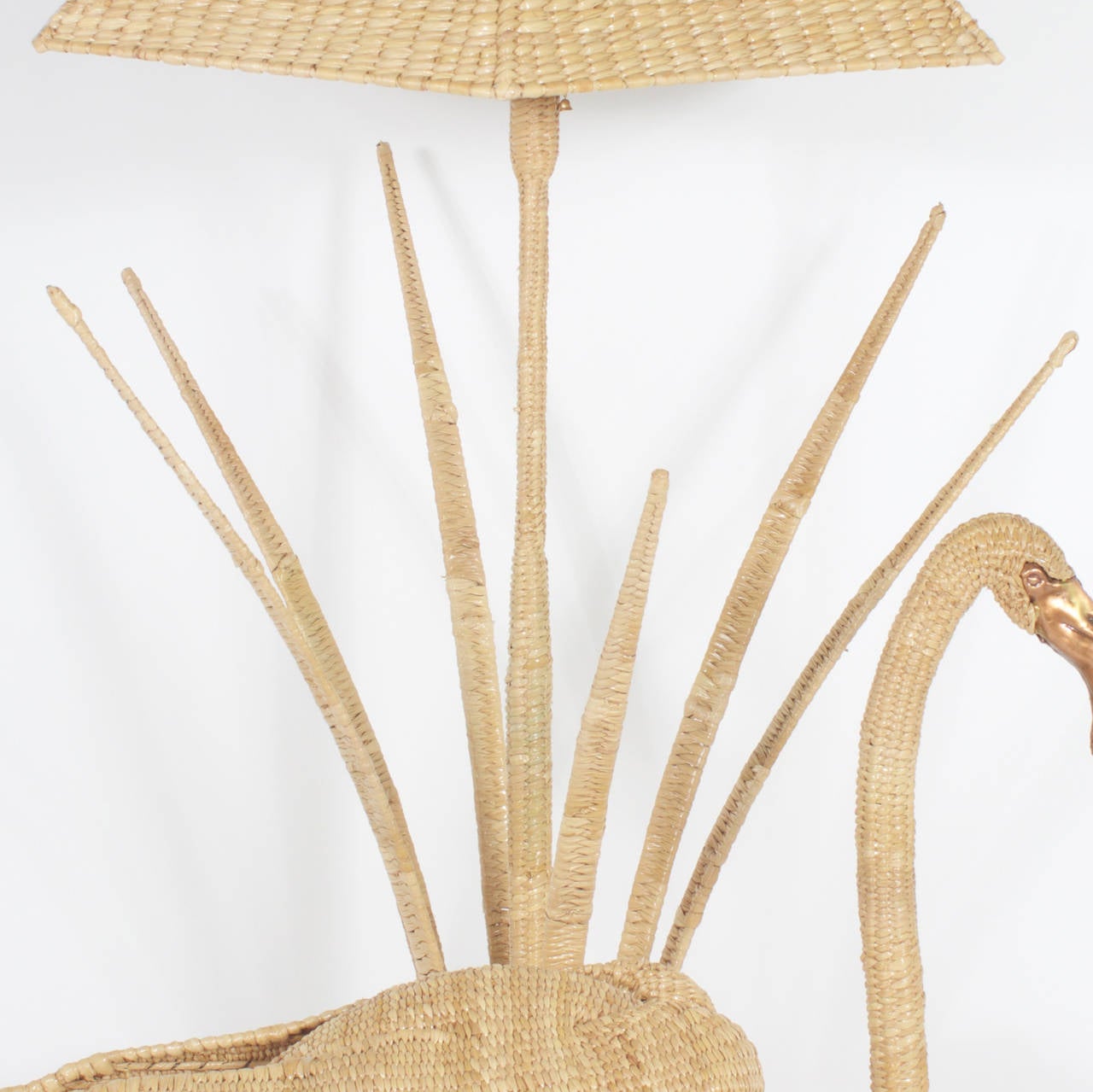 lillian august rattan floor lamp