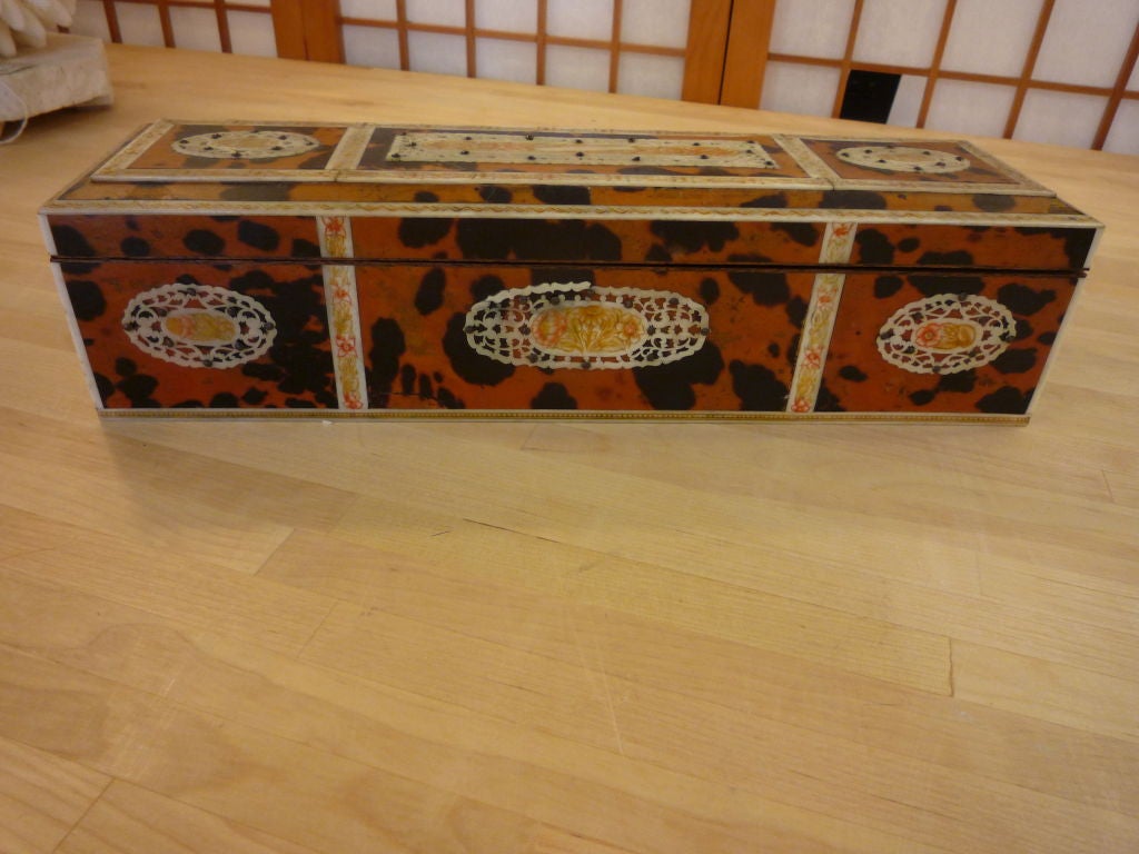 Rare Tortoiseshell and Ivory Anglo Indian Box