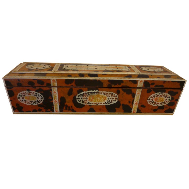 Rare Tortoiseshell and Ivory Anglo Indian Box
