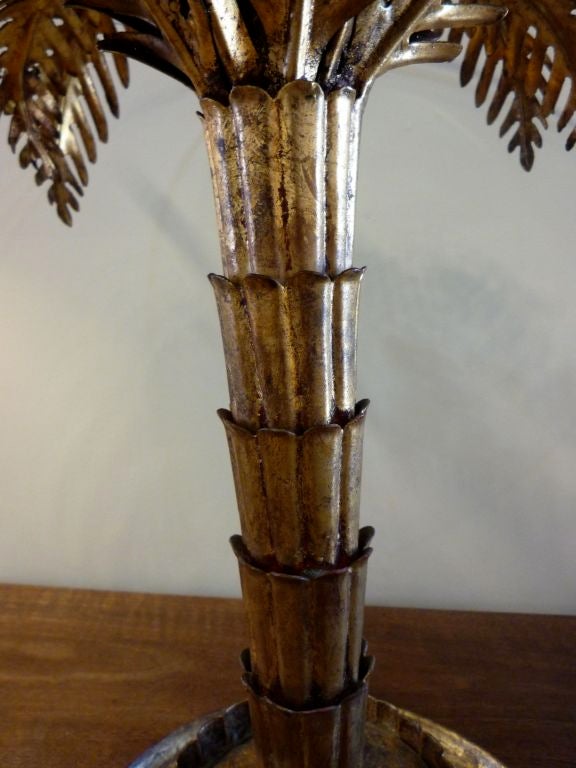 Gilt Metal Palm Tree Table