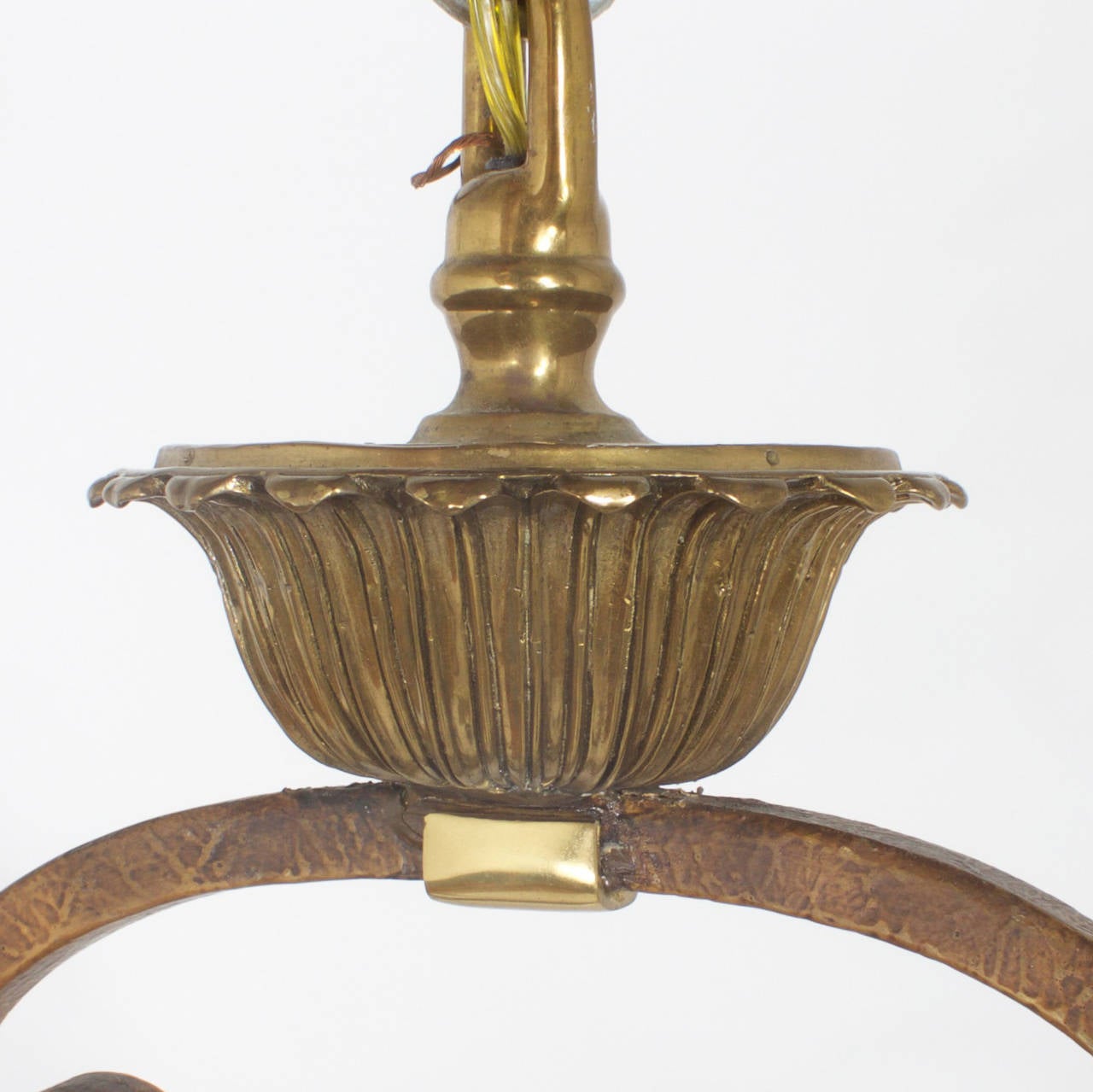 Bespoke Iron And Brass Elephant Chandelier For At 1stdibs Bespoke Mid Century Iron And Brass Chandelier Featuring A Wrought Frame With Stylized