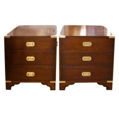 A Pair of Late 19th/Early 20th  Mahogany Campaign  Chests