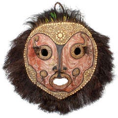 Superbe masque géant de Nouvelle-Guinée de style Sepik