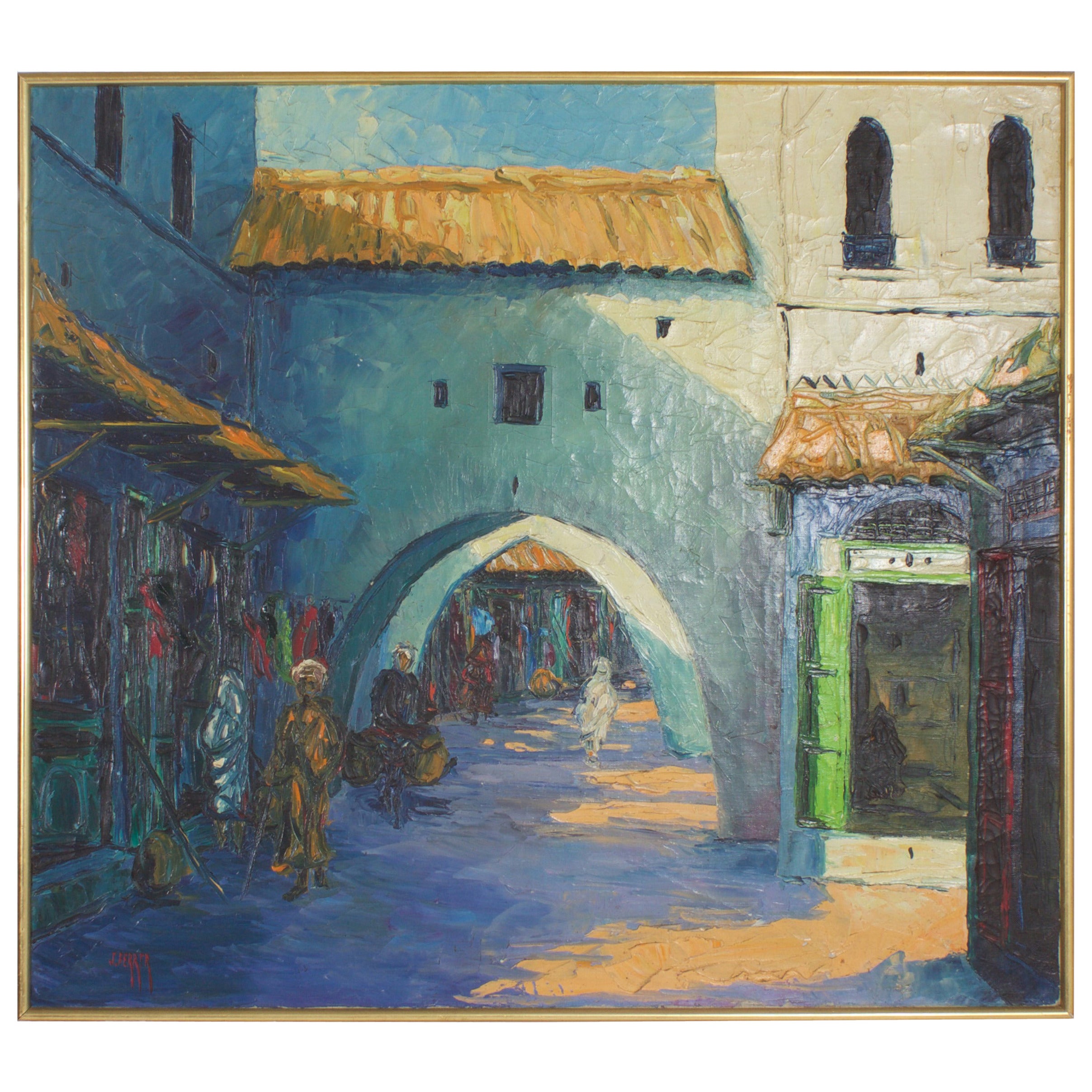 Middle Eastern Building Painting For Sale