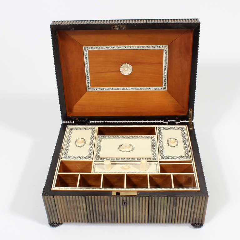 Anglo Indian Bone Sewing Box 2