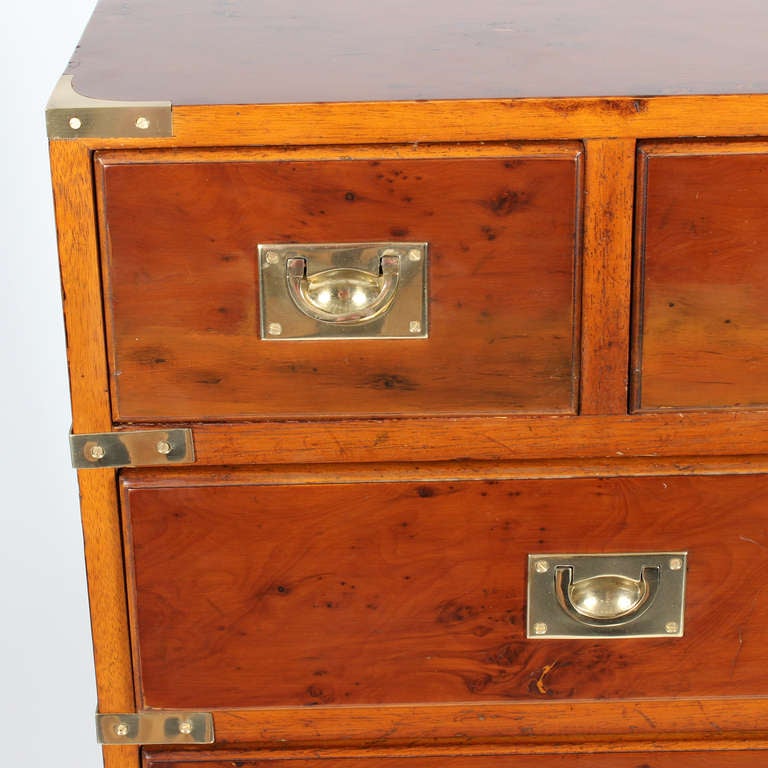 English 7 Drawer Tall Campaign Chest