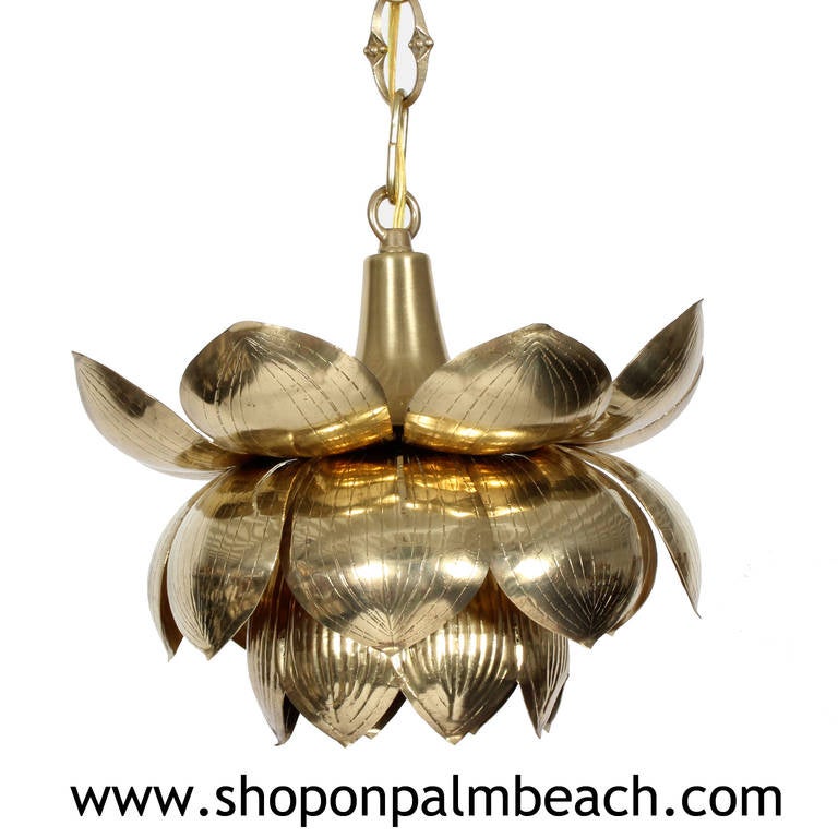 Long a symbol of purity, beauty and rebirth these lotus shaped pendant light fixtures are an enlightened addition to your home. Great in a hallway, entrance way or any cozy corner, hang one over each end table or nightstand. High quality mood