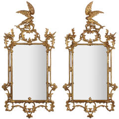 Rare Pair of Late 18th- Early 19th Century Carved Gilt Georgian Mirrors 11
