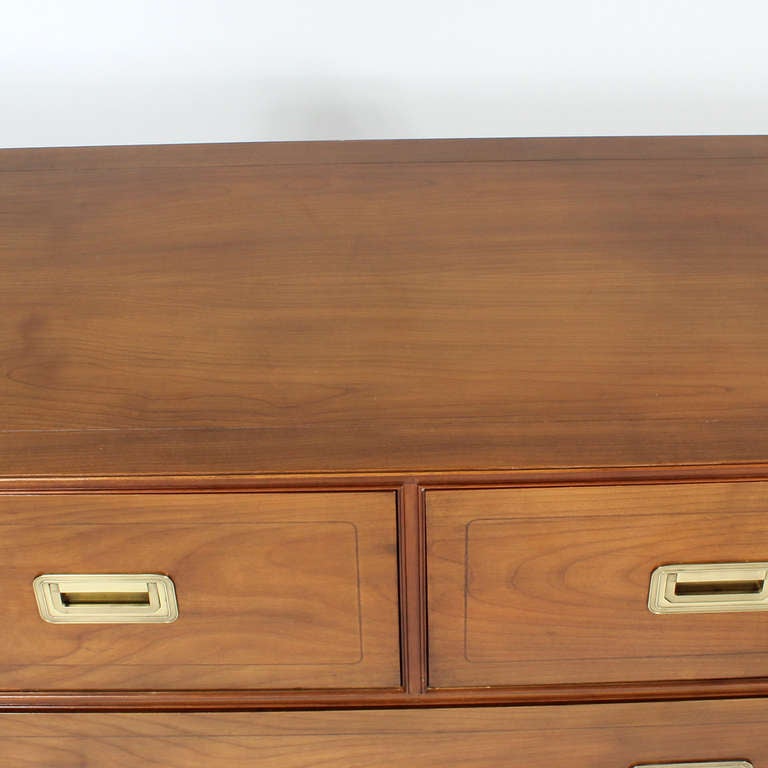 Pair of Campaign Style Chests by Baker In Excellent Condition In Palm Beach, FL