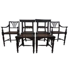 Set of 8 Anglo Indian Dining Chairs