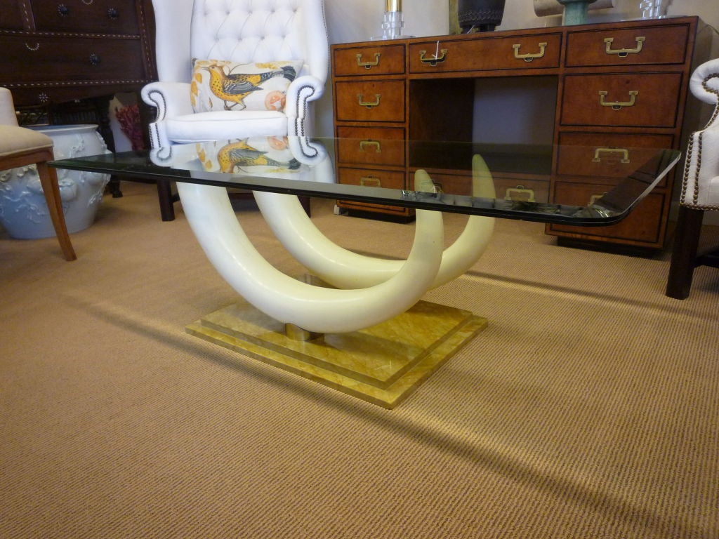 elephant tusk coffee table