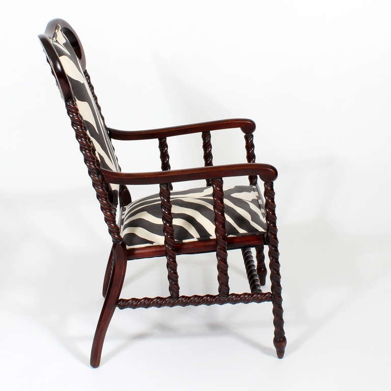 Pair of 19th Century Hunzinger Arm Chairs In Excellent Condition In Palm Beach, FL