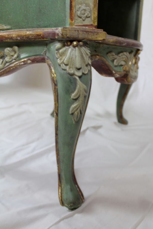 Pair of Carved and Painted Venetian Style Tables 1