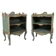 Pair of Carved and Painted Venetian Style Tables