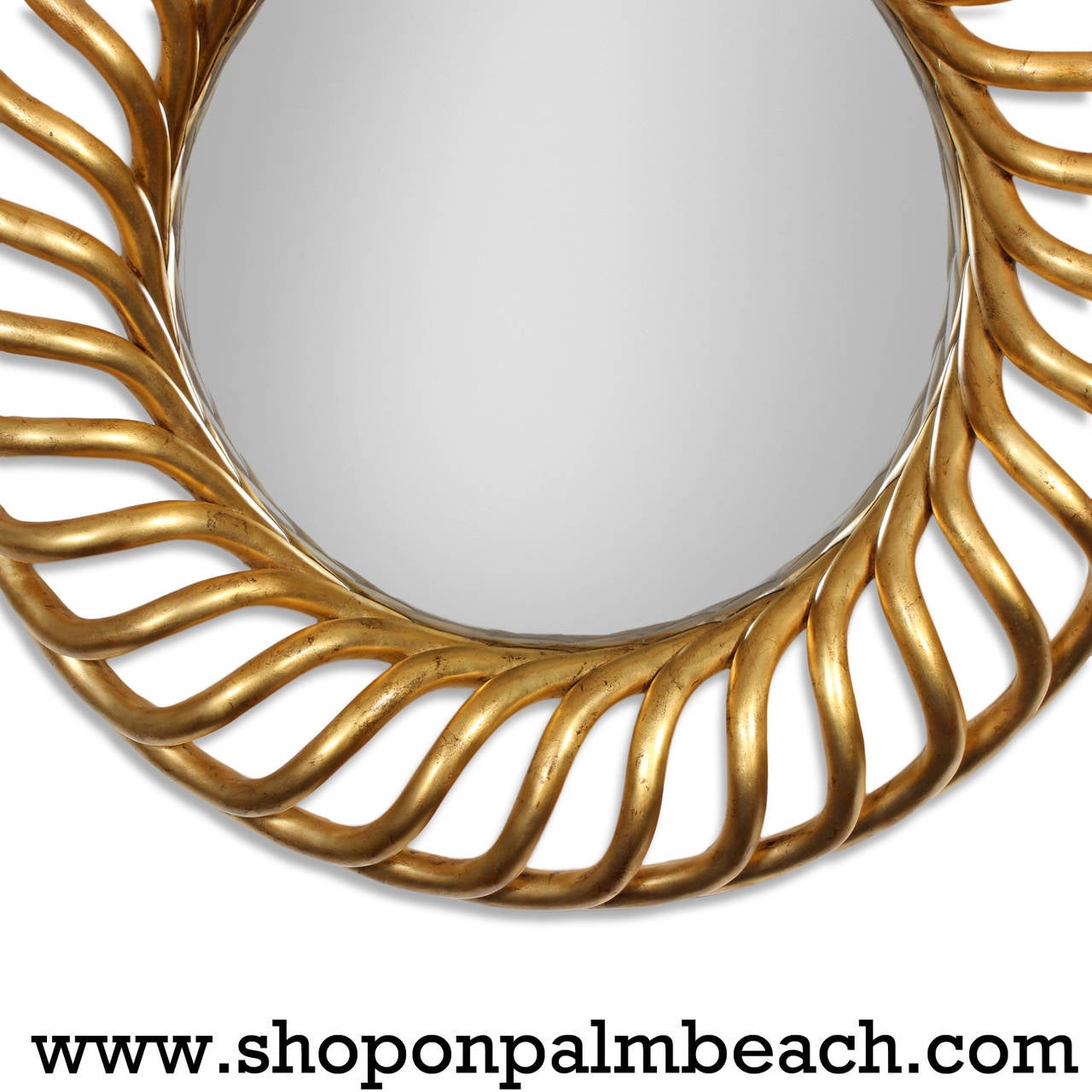 round gilt mirror