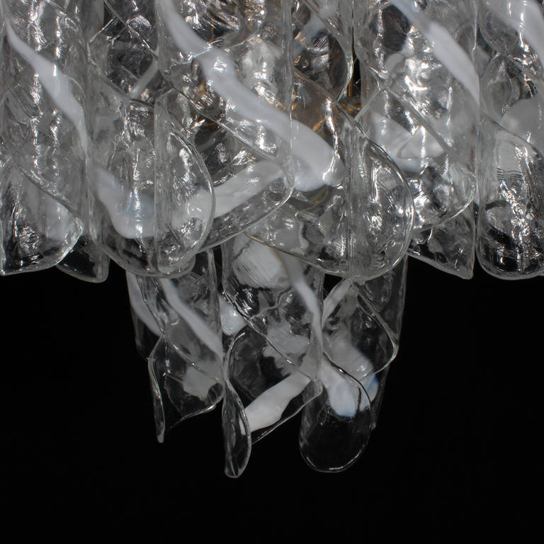 Two-Tiered Mazzega Murano Glass Chandelier 1