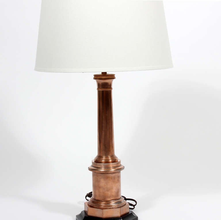 Pair of Custom Copper Lamps 1