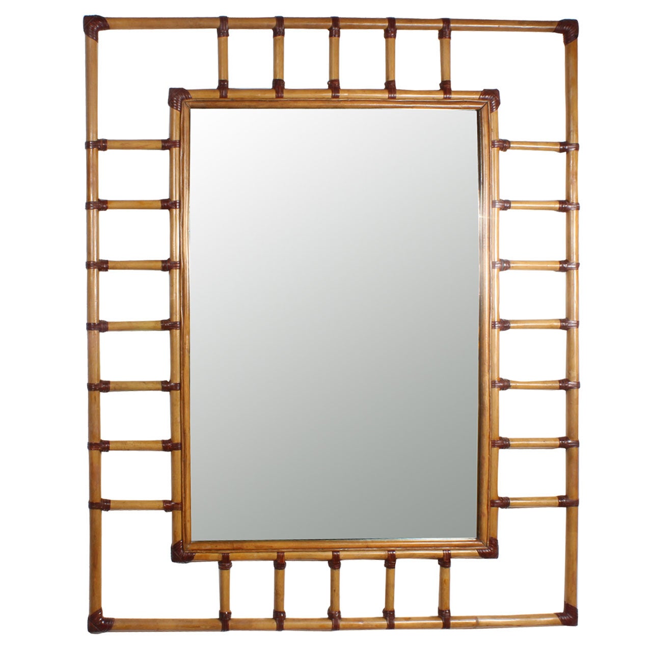 Huge Rattan Mirror