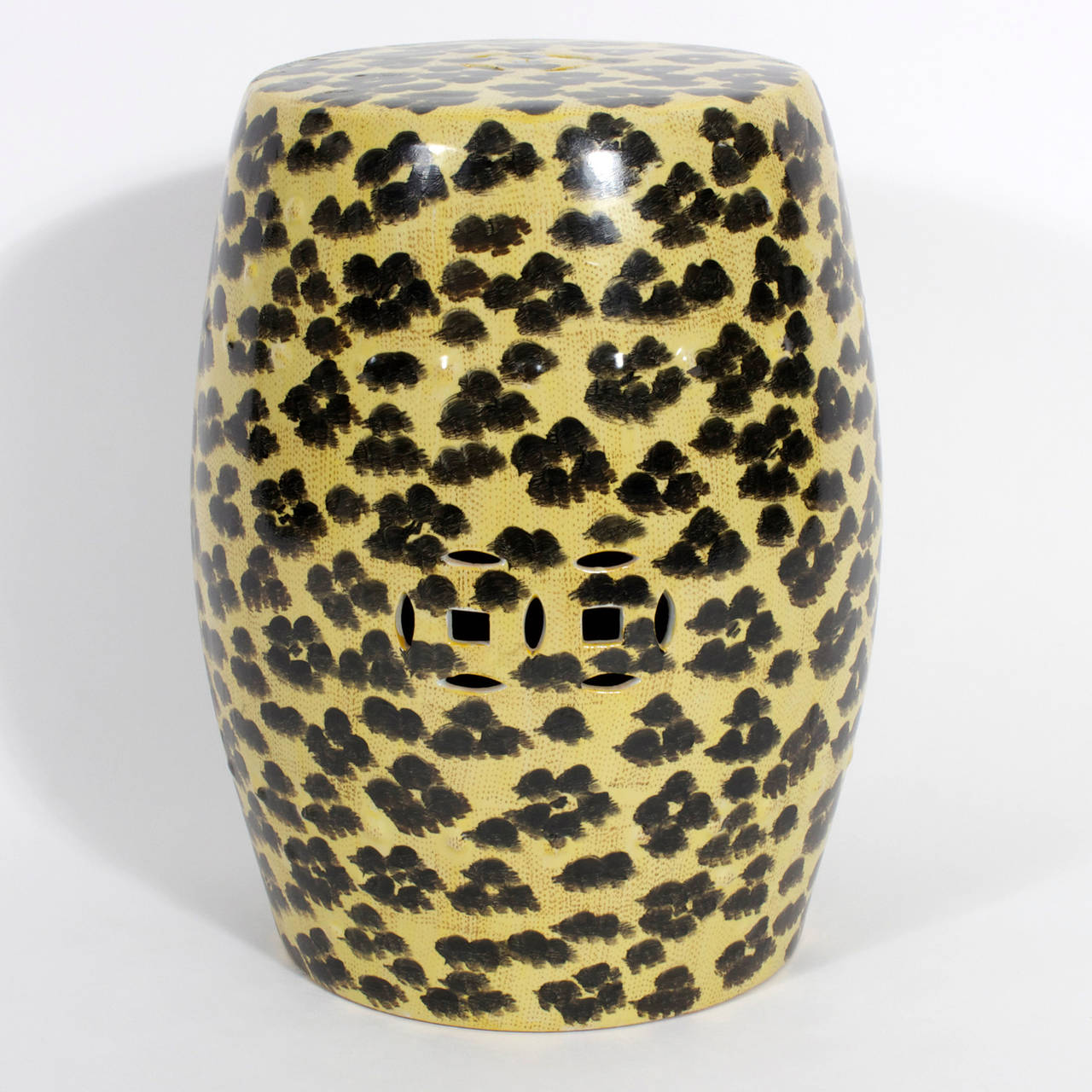 Italian Stylish Leopard Print Ceramic Garden Seat