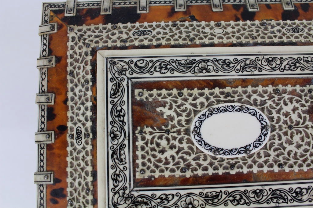A Very Large Tortoise Shell and Ivory Anglo Indian Box 2