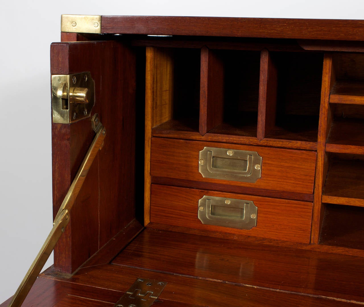 20th Century Modern Take on a Campaign Style Secretary Chest