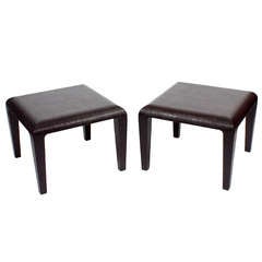 Pair of Harrison Van-Horn Lacquered Raffia Tables